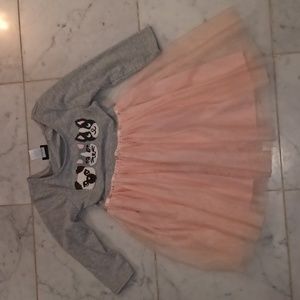 EUC tutu dress with pug and kitties